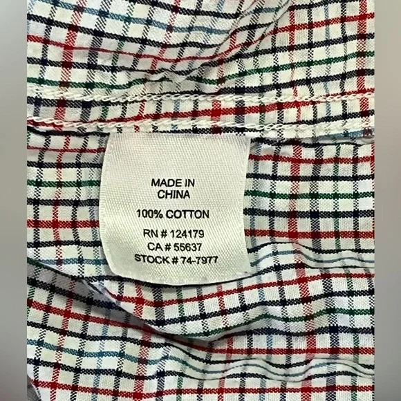 Johnston & Murphy Plaid Button Down Shirt Size L Holiday Occasion Casual Office - Picture 3 of 9